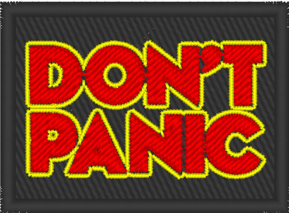Patch don't panic (Moyen (4'' x 4''))