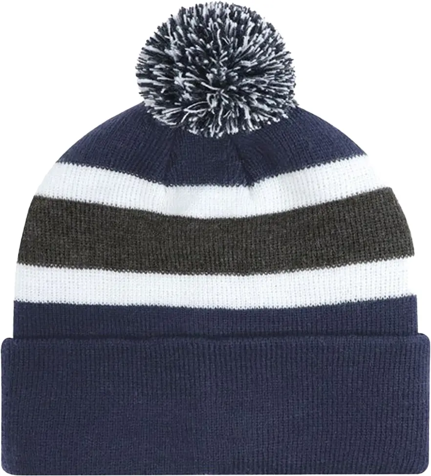 Tuque - Broderie - 3 couleurs pompom - Enfant